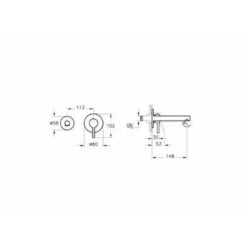 VitrA Origin A4258136 Ankastre Lavabo Bataryası