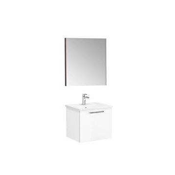 VitrA Root Flat 60 cm Beyaz Çekmeceli Aynalı Banyo Dolabı Takımı