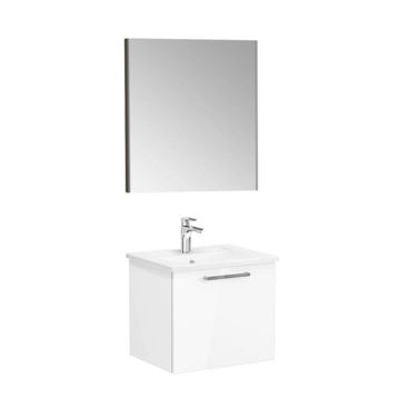 VitrA Root Flat 60 cm Beyaz Çekmeceli Aynalı Banyo Dolabı Takımı
