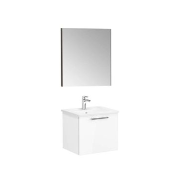 VitrA Root Flat 60 cm Beyaz Çekmeceli Aynalı Banyo Dolabı Takımı