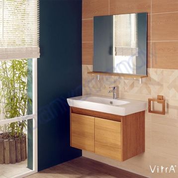 VitrA Step 85 cm Tik Beyaz MDF Banyo Dolabı Takımı