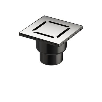 VitrA V-Flow 5608280 Alttan Çıkışlı 15x15 cm DK 100 Kapak Parlak Krom Duş Kanalı