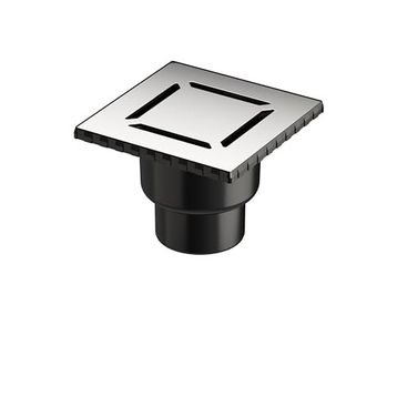 VitrA V-Flow 5608280 Alttan Çıkışlı 15x15 cm DK 100 Kapak Parlak Krom Duş Kanalı