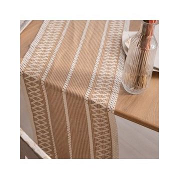 Vivamaison Pamuk Dantel Sütlü Kahve 35x145 cm Runner Masa Örtüsü