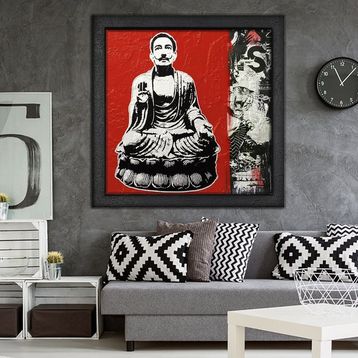 Vivense Budali Yağlı Boya Dokulu Ahşap Tablo