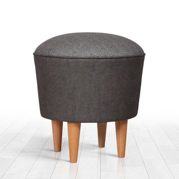 Vivense Collection Sandy Gri Ahşap Ayak Puf