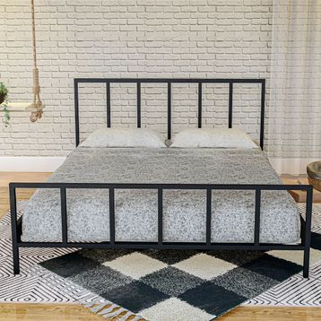Vivense Gm-212 Vintage Metal Çift Kişilik Siyah 150X200 Karyola