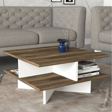 Vivense Hamton Ceviz-Beyaz Orta Sehpa