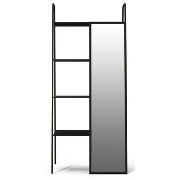Vivense Lackboard Aynalı Metal Siyah Kitaplık