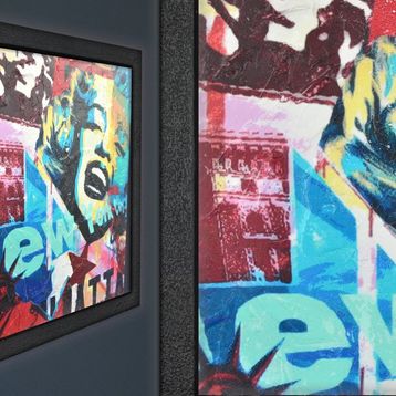 Vivense Pop Art Yağlı Boya Dokulu Ahşap Tablo