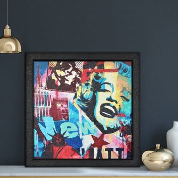 Vivense Pop Art Yağlı Boya Dokulu Ahşap Tablo