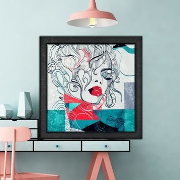 Vivense Ruj Yağlı Boya Dokulu Ahşap Tablo