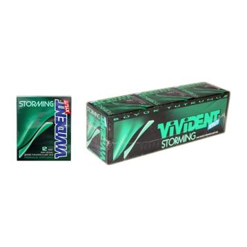 Vivident 33 gr Storming Yeşil Nane Aromalı Şekersiz Sakız (18 adet)