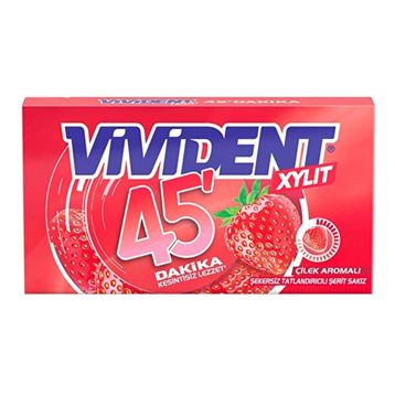 Vivident 45 dk 26 gr Cüzdan Çilek Aromalı Sakız (2 adet)