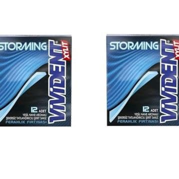 Vivident Storming 33 gr Yeşil Nane Sakız