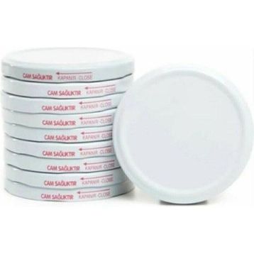 Viyalente Konserve Kapağı Kavanoz Kapağı Çift Silikonlu 100 Adet Şişe Kapağı