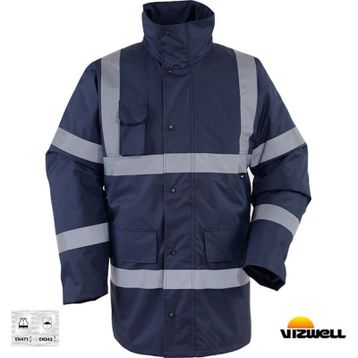 Vizwell VWJK01 300 D Oxford Reflektörlü İçi Kapitoneli Parka