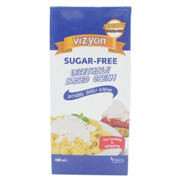 Vizyon Bitkisel Sıvı 1lt Şekersiz Krem Şanti
