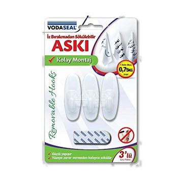 Vodaseal İz Bırakmaz 3'lü Beyaz Askı