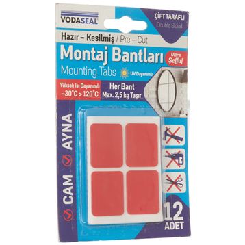 Vodaseal Şeffaf Ebatlı Montaj Bandı