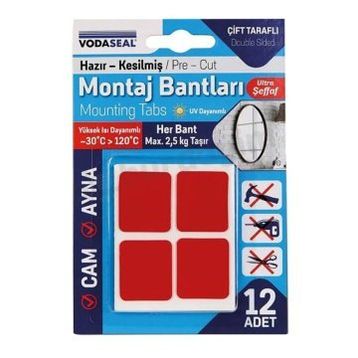 Vodaseal Şeffaf Ebatlı Montaj Bandı