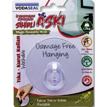 Vodaseal Şeffaf Yuvarlak Sihirli Askı