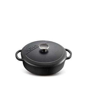 Voeux Kitchenware Elegance Siyah 24 cm Sığ Döküm Tencere