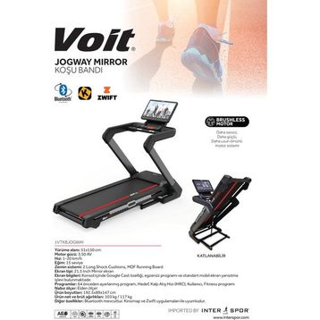 Voit Jogway Mirror Ekranlı Otomatik Eğimli Koşu Bandı