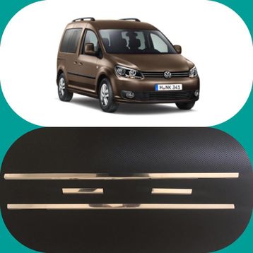 Volkswagen Caddy 2003-2014 Paslanmaz Çelik 4 Parça Krom Cam Çıtası