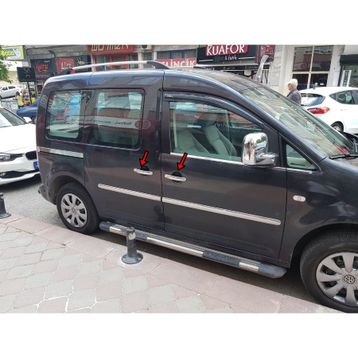 Volkswagen Caddy 2010 2015 Paslanmaz Çelik 4 Kapı Krom Kapı Kolu