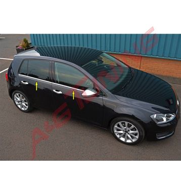 Volkswagen Golf 7 Tk Paslanmaz Çelik 4 Parça Krom Cam Çıtası