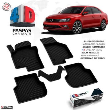 Volkswagen Jetta 2011 Sonrası 4D Havuzlu Paspas