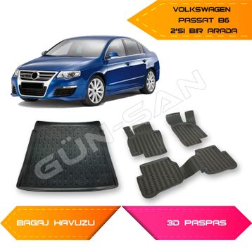 Volkswagen Passat B6 3D Havuzlu Paspas