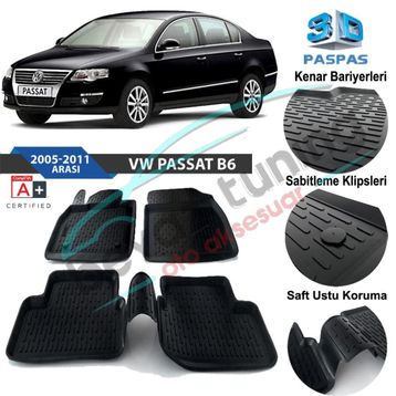 Volkswagen Passat B6 3D Havuzlu Paspas