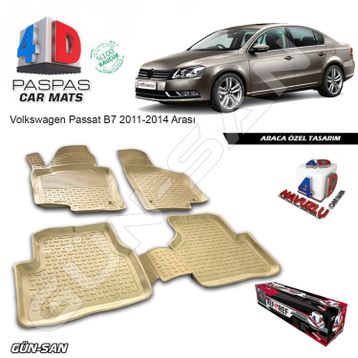Volkswagen Passat B7 2011-2014 4D Havuzlu Paspas
