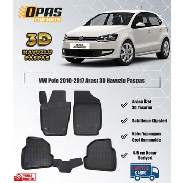 Volkswagen Polo 2010 -2017 3D Havuzlu Paspas