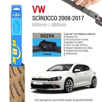Volkswagen Scirocco RBW 2008-2017 Muz Silecek Takımı