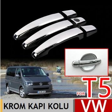 Volkswagen T5 Transporter 2003 2010 Paslanmaz Çelik 3 Kapı Krom Kapı Kolu
