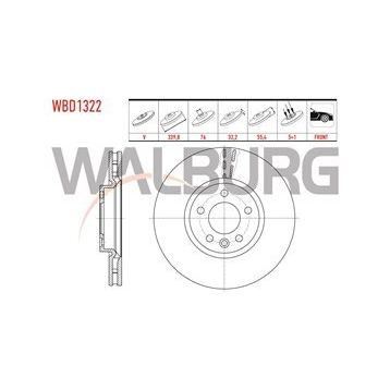 Volkswagen Transporter T4 1996/2001 1.9/2.0/2.4cc Düz Ön Fren Diski