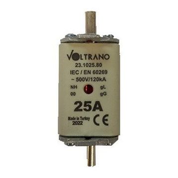 Voltrano Kale Porselen NH00 25A 00 Boy Bıçaklı Sigorta Buşonu