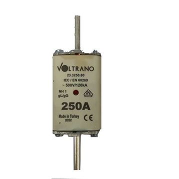 Voltrano Kale Porselen NH1 250A 1 Boy Bıçaklı Sigorta Buşonu