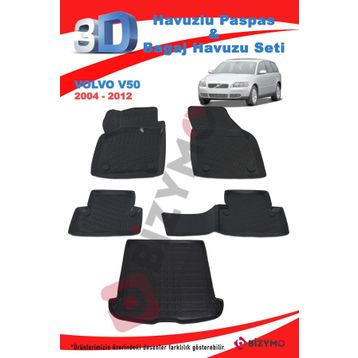 Volvo V50 2004-2012 3d Bagaj Havuzu