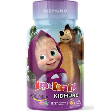 Voonka Kids Maşa ve Koca Ayı Kidmuno 32 Çiğneme Tableti