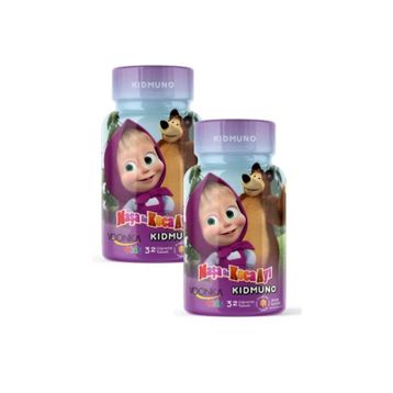 Voonka Kids Maşa ve Koca Ayı Kidmuno Bal Aromalı 32 Çiğneme Tableti