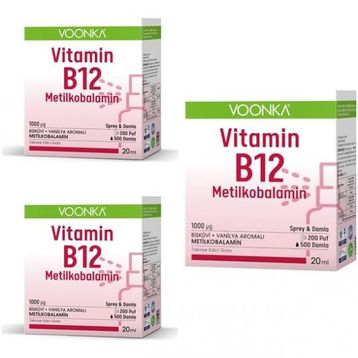 Voonka Vitamin B12 Metilkobalamin 1000 mcg 20 ml Damla