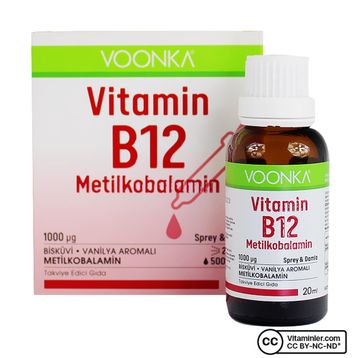 Voonka Vitamin B12 Metilkobalamin 1000 mcg 20 ml Damla