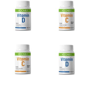 Voonka Vitamin C 2x62 Çiğneme Tableti + Vitamin D 2x102 Kapsül