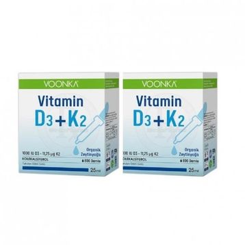 Voonka Vitamin D3 K2 2x25 ml Damla