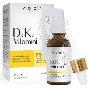 Voop Vitamin D3 K2 3x20 ml Sprey Damla