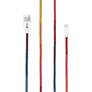 Vorson CC-003 Handmade Rainbow Micro Android 100 cm Şarj ve Data Kablosu